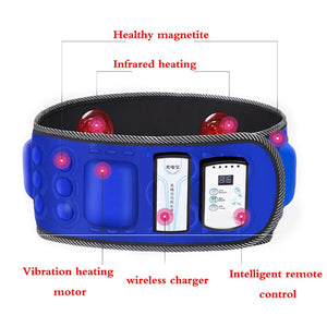 Electric Infrared Slimming Belt Vibration Fitness Massager Lose Weight Shaking Machine X5 Times Abdominal Belly Fat Burn Loss