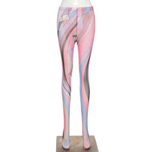 Load image into Gallery viewer, Asthetic Print Foot Pants Women Medium Waist Skinny Body-shaping Leggings Sexy Streetwear