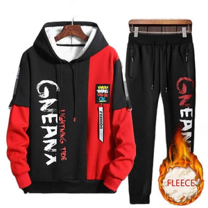 Tracksuit Sets for Men Long Sleeve Hoodie Sweatshirts Sweatpants Track Suit.Hip Hop Casual Sports Suits