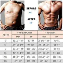Load image into Gallery viewer, Sauna Waist Trainer Vest for Men Weight Loss Sweat Vest Double Tummy Control Trimmer Belts Neoprene Workout Upper Body Shaper