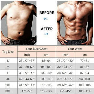 Sauna Waist Trainer Vest for Men Weight Loss Sweat Vest Double Tummy Control Trimmer Belts Neoprene Workout Upper Body Shaper