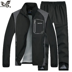 Tracksuit Men Two Piece Clothing Sets Casual Jacket+Pants 2PCS male`s Jogging Sweatsuits
