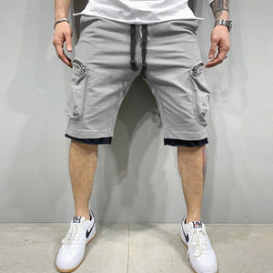 Men Knee-length Cotton Shorts Men's Loose Short Trousers Fitness Bodybuilding Joggers Durable Summer Shorts Pants Sportswear