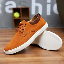 Load image into Gallery viewer, 2023 New Fashion Suede Men Flats Shoes Canvas Shoes Male Leather Casual Breathable Shoes Lace-Up Flats For Students Large Size