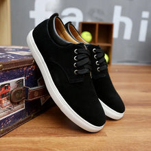 Load image into Gallery viewer, 2023 New Fashion Suede Men Flats Shoes Canvas Shoes Male Leather Casual Breathable Shoes Lace-Up Flats For Students Large Size