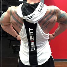 Load image into Gallery viewer, Summer Bodybuilding  Tank Top with hooded Mens Gyms Clothing Fitness Mens Sleeveless Vests Cotton Singlets Muscle Sports vest