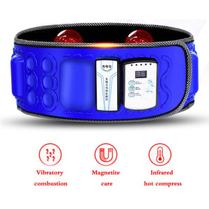 Electric Infrared Slimming Belt Vibration Fitness Massager Lose Weight Shaking Machine X5 Times Abdominal Belly Fat Burn Loss
