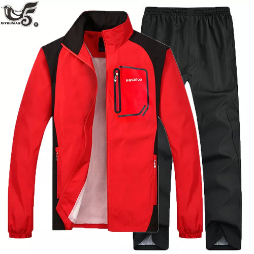 Tracksuit Men Two Piece Clothing Sets Casual Jacket+Pants 2PCS male`s Jogging Sweatsuits