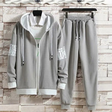 Load image into Gallery viewer, Spring Autumn Men&#39;s Sets Long sleeve Hoodies Coat+ Elastic Waist jogger Casual Pants Fashion Set