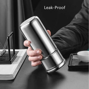 420ml Double Stainless Steel 304 Tea Vacuum Flask With Filter Leak-Proof Business Style Thermos Mug Thermal Water Bottle Tumbler