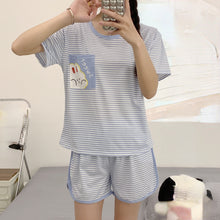 Load image into Gallery viewer, Hot sale Summer Shorts Pajama Sets for Women Short Sleeve Sleepwear Cute Girls Cartoon Pyjama Homewear Pijama Mujer Home Clothes