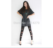 Load image into Gallery viewer, New Spring Summer Legging Sexy See Through Stripe Cross Tie Up Nine Point Bodycon Women Leggings Black Slim Bandages Leggings