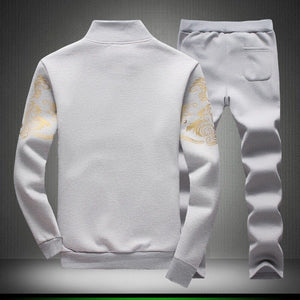 LBL Men's Tracksuit Sportswear Sets Spring Autumn Casual  Men 2 Piece Zipper Sweatshirt + Sweatpants
