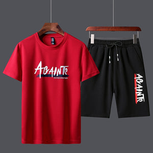 Men's Tracksuit Summer Clothes Sportswear Two Piece Set T Shirt Shorts Brand Track Clothing Male Sweatsuit Sports Suits Husband