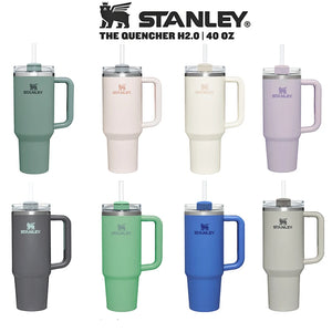 Stanley 40oz Tumbler With Handle Water Bottle With Straw Lids Stainless Steel Vacuum Insulated Car Mug Thermal Iced Travel Cup