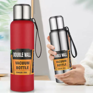 500/750ml High Quality Large Capacity Stainless Steel Thermos Portable Vacuum Flask Insulated Tumbler with Rope Thermo Bottle