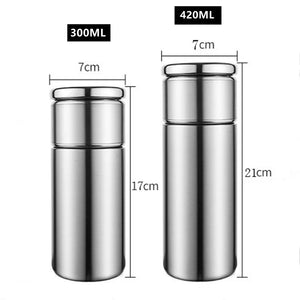 420ml Double Stainless Steel 304 Tea Vacuum Flask With Filter Leak-Proof Business Style Thermos Mug Thermal Water Bottle Tumbler