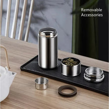 Load image into Gallery viewer, 420ml Double Stainless Steel 304 Tea Vacuum Flask With Filter Leak-Proof Business Style Thermos Mug Thermal Water Bottle Tumbler