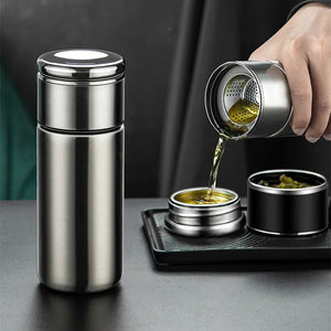 420ml Double Stainless Steel 304 Tea Vacuum Flask With Filter Leak-Proof Business Style Thermos Mug Thermal Water Bottle Tumbler