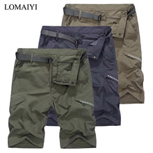 Load image into Gallery viewer, Multifunction Men&#39;s Cargo Shorts Summer Men Breathable Quick Dry Short Army Green/Khaki/Wine Casual Sports Shorts For Man AM385