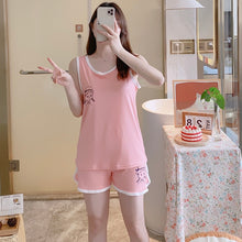 Load image into Gallery viewer, Hot sale Summer Shorts Pajama Sets for Women Short Sleeve Sleepwear Cute Girls Cartoon Pyjama Homewear Pijama Mujer Home Clothes