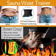 Load image into Gallery viewer, Sauna Waist Trimmer Belly Wrap Workout Sport Sweat Band Abdominal Trainer Weight Loss Body Shaper Tummy Control Slimming Belt