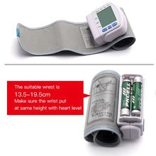 Load image into Gallery viewer, Medical Digital LCD Automatic  Wrist Blood Pressure Monitor Bp Tonometer Meter Wrist Sphygmomanometer Tansiyon Aleti Tensiometer