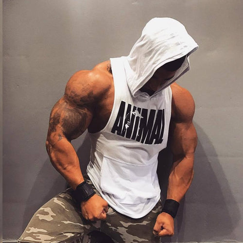 New Fashion Cotton Sleeveless Tank Top Mens Singlet Workout Gym Vest