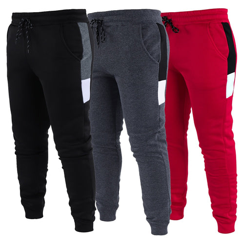 Fleece Sweatpants Men's Elastic Casual Baggy Lined Tracksuit Trousers