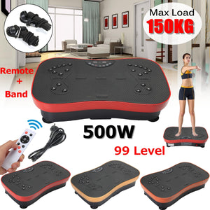 150KG/330lb Exercise  Vibration Machine Trainer Plate  Body Shaper with Resistance Bands