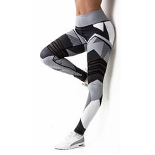 Load image into Gallery viewer, Women High Waist Leggings Push Up Pants Fitness Gothic Patchwork