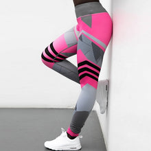 Load image into Gallery viewer, Women High Waist Leggings Push Up Pants Fitness Gothic Patchwork