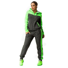 Load image into Gallery viewer, Hooded Suit Set Women  Sportswear Fitness Workout Set