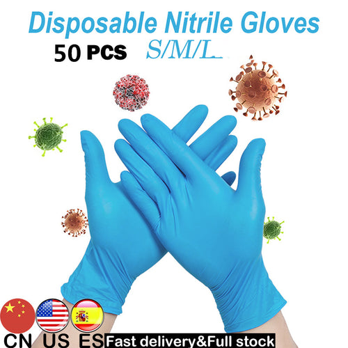 50 Pieces Of Disposable Latex Thick Gloves  Medical Laboratory Latex