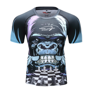 New Summer 3D orangutan Compression T Shirt Set Men Jiu Jitsu Tight Tracksuit Fashion Men  Fitness Clothing Sportswear Suit