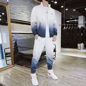 Markless Mens Tracksuit Outdoor Loose Sportswear Fashion Casual Outfit Jacket with Pants