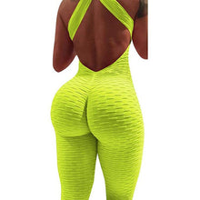 Load image into Gallery viewer, Sexy Halter Women Tracksuit Jumpsuit High Waist Play Suit Slim Sport Backless Top Running Sportswear Pants Push up Jumpsuit