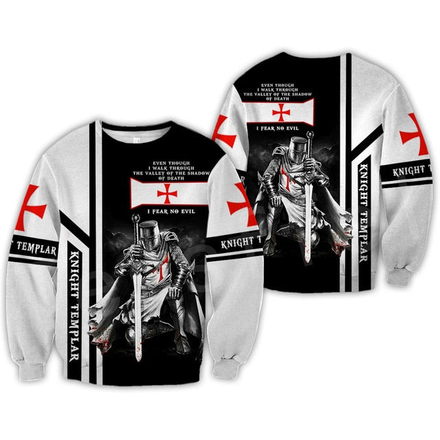 Tessffel Knight Templar Armor Pullover Streetwear Harajuku Funny Tracksuit 3DPrint Zipper/Hoodies/Sweatshirt/Jacket/Men