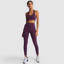 Load image into Gallery viewer, seamless hyperflex workout set sport leggings and top set yoga outfits for women sportswear athletic clothes gym