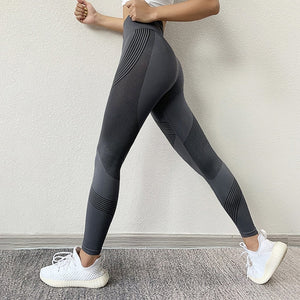 SVOKOR Women Leggings High Waist Peach Hips Gym Leggings Quick-drying Sports Stretch Fitness Pants