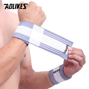 AOLIKES 1PCS Cotton Elastic Bandage Hand Sport Wristband Gym Support Wrist Brace Wrap carpal tunnel
