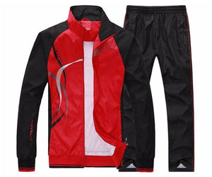 New Men's Set  Autumn Men Sportswear 2 Piece Sport Suit Jacket+Pant Men Clothing basketball Tracksuit Set