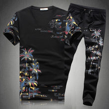 Load image into Gallery viewer, New Summer Beach Shorts Sets Men Casual Coconut Island Printing Suits  Male Sets T Shirt +Pants S TO 5XL