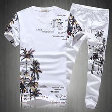 Load image into Gallery viewer, New Summer Beach Shorts Sets Men Casual Coconut Island Printing Suits  Male Sets T Shirt +Pants S TO 5XL