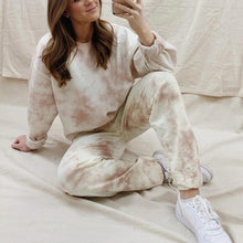 Load image into Gallery viewer, Women Casual Tie Dye Tracksuit Pijama Home Two Piece Set Lounge Wear Loose Outfits Ropa Mujer Autumn Clothes