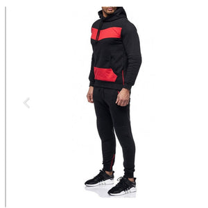 Zipper Tracksuit Men Set Sporting 2 Pieces Sweatsuit Men Clothes Printed Hooded Hoodies Jacket Pants Track Suits Male