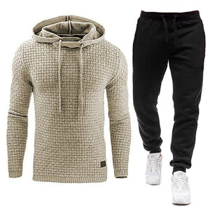 2020 New Tracksuit Men Brand Male Solid Hooded Sweatshirt+Pants Set Mens Hoodie Sweat Suit Casual Sportswear S-5XL Free Shipping