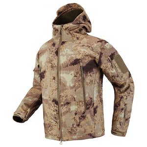 Shark Soft Shell Military Tactical Jacket Men Waterproof Warm Windbreaker US Army Clothing Winter Big Size Men Camouflage Jacket