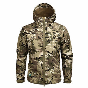 Shark Soft Shell Military Tactical Jacket Men Waterproof Warm Windbreaker US Army Clothing Winter Big Size Men Camouflage Jacket