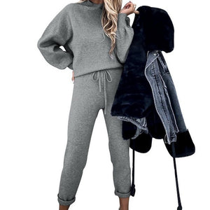 New  Women Autumn Winter Pullover Hoodie + Long Pants Sports Suit Female Sweatshirt Sportswear Suit Tracksuit 2 Piece Set